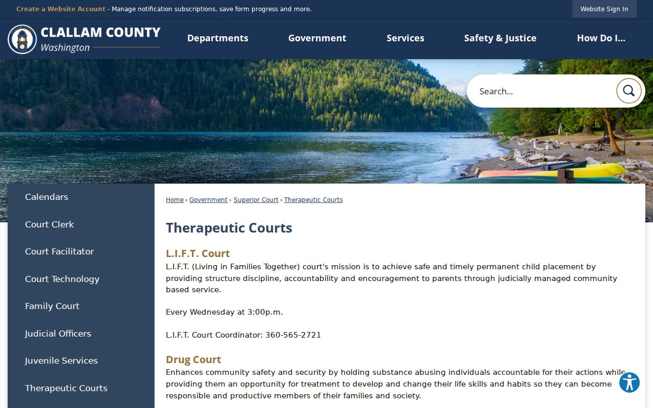 Clallam County court docket Drug Court and LIFT Court programs