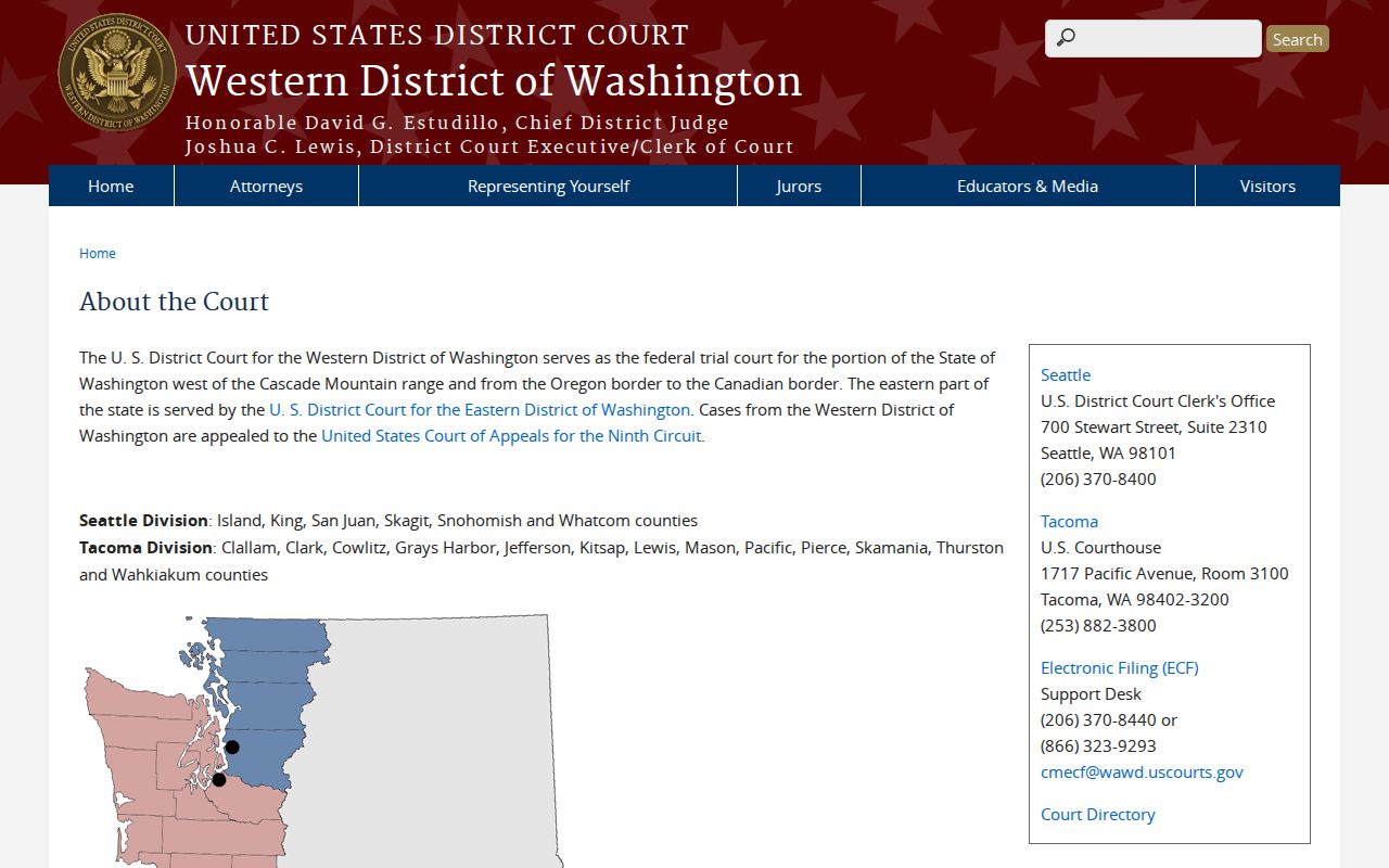 Clallam County court docket Western District Tacoma Division information